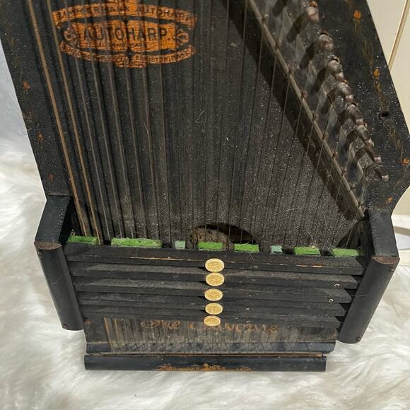 Zimmerman Vintage 1900s The Favorite 5 Bar Wood Autoharp Acoustic Oscar Schmidt - Picture 8 of 15